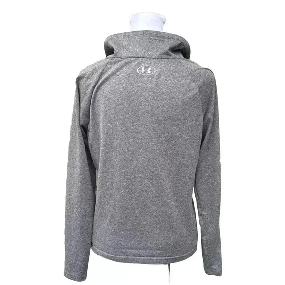 Under Armour Gray Long Sleeve Stretch Heatgear Full Zip Mock Neck Jacket Small - Picture 4 of 11